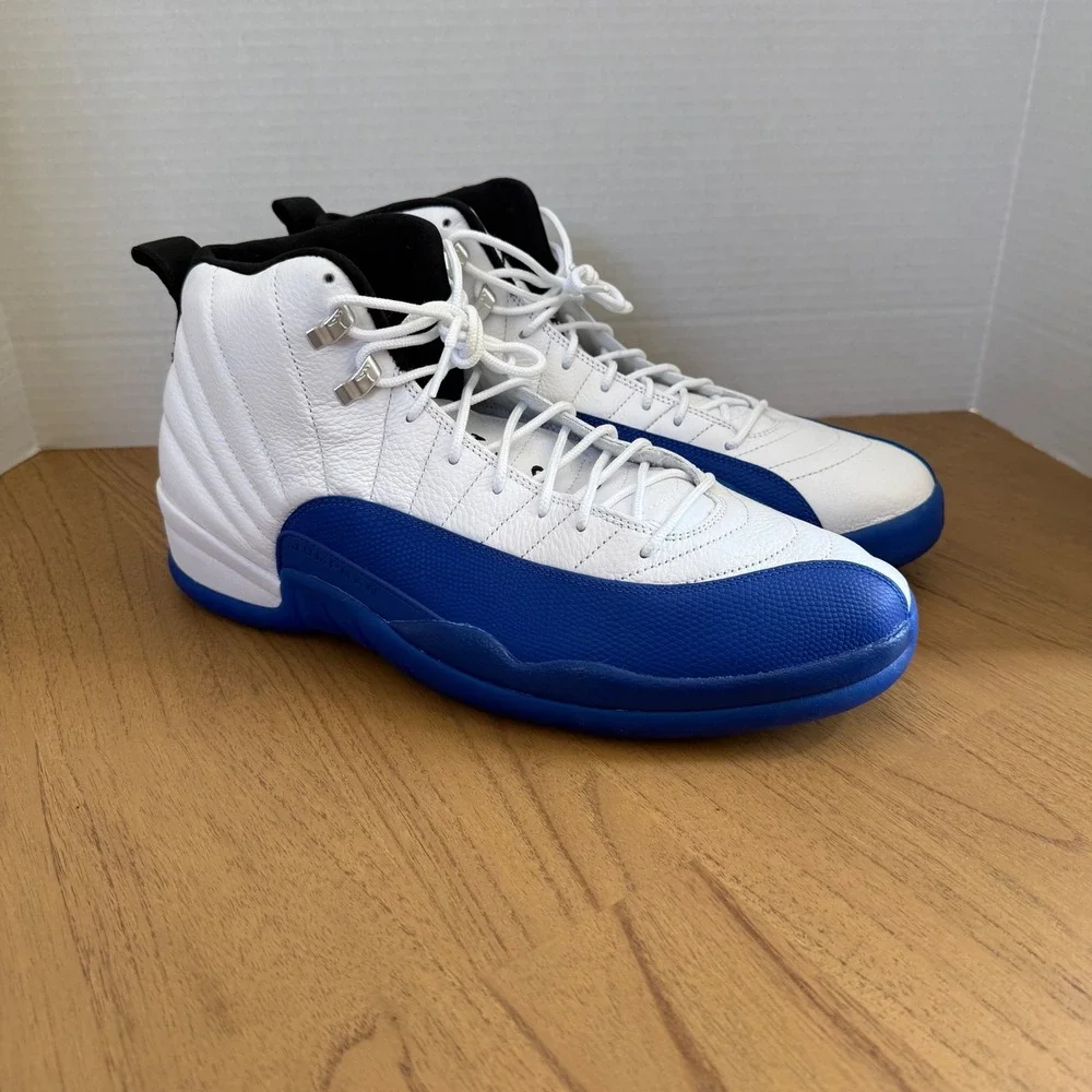 Nike Air Jordan 12 Retro Blueberry CT8013-140 Men's Size 15 White Game Royal